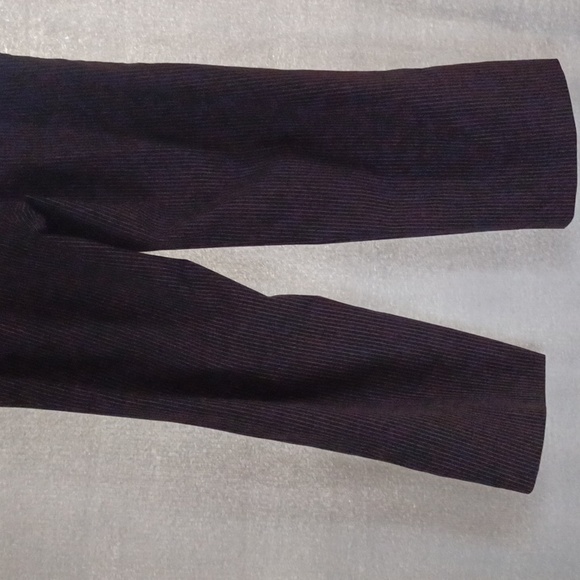 Evan-Picone Stretch Brown Pinstriped Dress Pants High Waist Trousers Size 10. - Picture 4 of 12